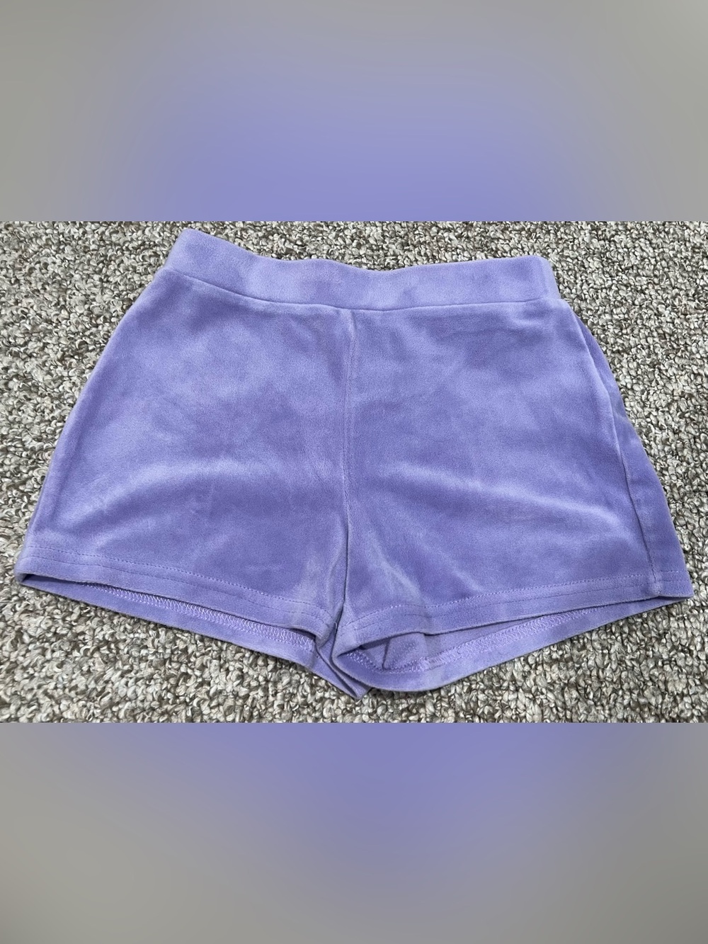 Haute Hippie Kids Style Purple Velour Hoodie & Shorts Set Girls Size 6 - Picture 3 of 8